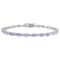 4 1/3 CT TGW Tanzanite X-Link Bracelet in Sterling Silver