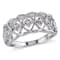 1/10 CT TW Diamond Openwork Ring in Sterling Silver