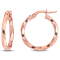 19mm Twisted Hoop Earrings in 10k Rose Gold