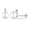 8-8.5MM White Cultured Freshwater Pearl and Diamond Stud Earrings in
Sterling Silver