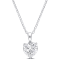 2 CT DEW Created Moissanite Solitaire Pendant with Chain in Sterling Silver