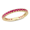1 5/8 CT TGW Created Ruby Eternity Ring in 10K Yellow Gold