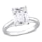 3-1/2 CT DEW Moissanite Solitaire Engagement Ring in 10K White Gold