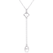 8-8.5 MM Freshwater Cultured Pearl and White Topaz Drop Pendant with
Chain in Sterling Silver