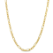 3MM Diamond Cut Figaro Chain Necklace in Yellow Plated Sterling Silver