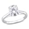 2 CT DEW Moissanite Solitaire Engagement Ring in 10K White Gold