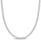 12 1/2 CT DEW Created Moissanite Tennis Necklace in Sterling Silver