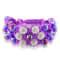 Shambhala Bracelet on Purple Silk Cord with Purple and White Cubic
Zirconia Beads