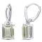 6-1/2ctw Green Quartz and White Topaz Earrings in Sterling Silver