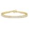 4 1/2 CT DEW Created Moissanite Bar Tennis Bracelet in Yellow Plated
Rhodium Over Sterling Silver