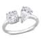 2 CT TGW Lab Grown Diamond 2-Stone Engagement Ring in 14K White Gold