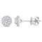 5/8 CT TDW Diamond Cluster Stud Earrings in Platinum