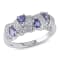 3/5 CT TGW Tanzanite Teardrop Ring in Sterling Silver