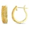 1 7/8 CT TGW Citrine Hoop Earrings in 10K Yellow Gold