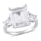8 7/8 CTW White Topaz 3-Stone Ring in Sterling Silver