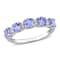 1 1/2 CTW Tanzanite and White Topaz Anniversary Style Band Ring in
Sterling Silver