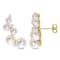 4-7MM Freshater Cultured Pearl and 1/4 CT TGW Topaz Earrings in Yellow
Plated Sterling Silver