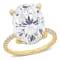 8-1/10 CT DEW Created Moissanite Engagement Ring in 10K Yellow Gold