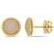 1/3 CT TW Diamond Circular Stud Earrings in 14k Yellow Gold