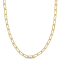 3.5MM Fancy Paperclip Chain Necklace in Yellow Plated Sterling Silver