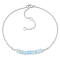 1 1/2 CT TGW Aquamarine Bead Bracelet in Sterling Silver