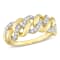 1/4ctw Diamond Interlocking Link Ring in 18K Yellow Gold Over Sterling Silver