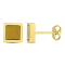 1ctw Tiger Eye Square Stud Earrings in 18K Yellow Gold Over Sterling Silver
