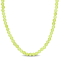 11 1/3ctw Peridot Beaded Necklace in Yellow Plated Sterling Silver