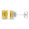 2 1/4 CT TGW Octagon Citrine Stud Earrings in Sterling Silver