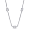 15 CT TGW Cubic Zirconia Station Necklace in Sterling Silver