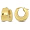 20MM Polished Huggie Earrings in 18K Yellow Gold Over Sterling Silver