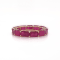 14K Rose Gold Ruby Octagon East-West Band Ring