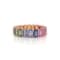 14K Yellow Gold Multi Sapphire Octagon Ring