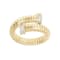 ALBERTO MILANI –PIAZZA MERCANTI, 14K YELLOW GOLD TUBOGAS CONTRARIE RING