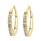 14K Yellow Gold Plated .925 Sterling Silver 1.0 Cttw Champagne Diamond
Hoop Earrings with Snap Post