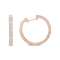 18K Rose Gold 1 Cttw Round Bezel-Set Diamond Hoop Earrings (F-G Color,
VS1-VS2 Clarity)