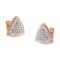 14K Rose Gold Over Sterling Silver Diamond-Accented Trillion 4-Stone
Halo-Style Stud Earrings