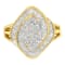 10K Yellow Gold Diamond Cluster Ring (3/4 Cttw, J-K Color, I2-I3 Clarity)