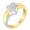 14K Two-Toned Gold Princess-Cut Diamond Heart Promise Ring (1/4 Cttw,
H-I Color, I1-I2 Clarity)