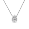 0.10ctw Pear Diamond Miracle-Set Solitaire 10K White Gold Necklace