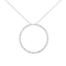 Sterling Silver 4ctw Round-Cut Diamond Open Circle Hoop Necklace (J-K
Color, I1-I2 Clarity)