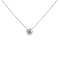 10K White Gold 1/2ct Round Diamond Modern Bezel-Set Solitaire Necklace
(H-I Color, SI2-I1 Clarity)