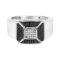 Sterling Silver 3/8ctw Composite Enhanced Black and White Diamond Men's
Band Ring (H-I, I2-I3)