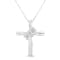 1/10ctw Diamond 2-Stone 'Together Forever' Cross Sterling Silver Pendant
Necklace with 18" Chain