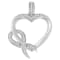 Sterling Silver 1/6ctw Diamond Heart Pendant w\chain (H-I, I1-I2)