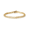 14K Yellow Gold Over Sterling Silver 1.0ctw Diamond C-Shaped Link
Bracelet (I-J Color, I3 Clarity)