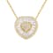 10K Yellow Gold Diamond Heart Pendant w\chain(1/2ctw, H-I Color, I1-I2 Clarity)