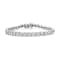 Rhodium Over Sterling Silver 1/4 Cttw Diamond "S" Tennis Bracelet