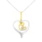 Diamond-Accented Swirl Open Heart 10K Yellow & White Gold Pendant
Necklace with 18" Chain