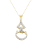 14K Yellow Gold 1/3ctw Round Diamond Pendant With Chain (H-I, SI2-I1)